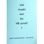 Boekje Wat maakt een les HB-proof?